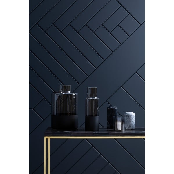 Sklenená váza s čiernymi detailmi Premier Housewares Cova, výška 30 cm-image-2