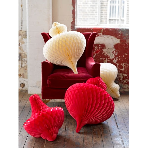 Papierová dekorácia Talking Tables Giant Bubble Red XL-image-1