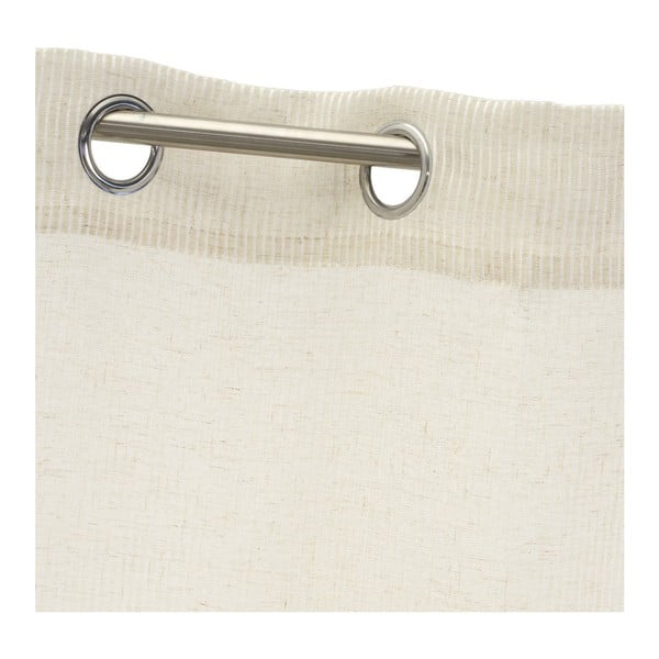 Béžová záclona s prímesou ľanu 140x260 cm Fifties – Casa Selección-image-3