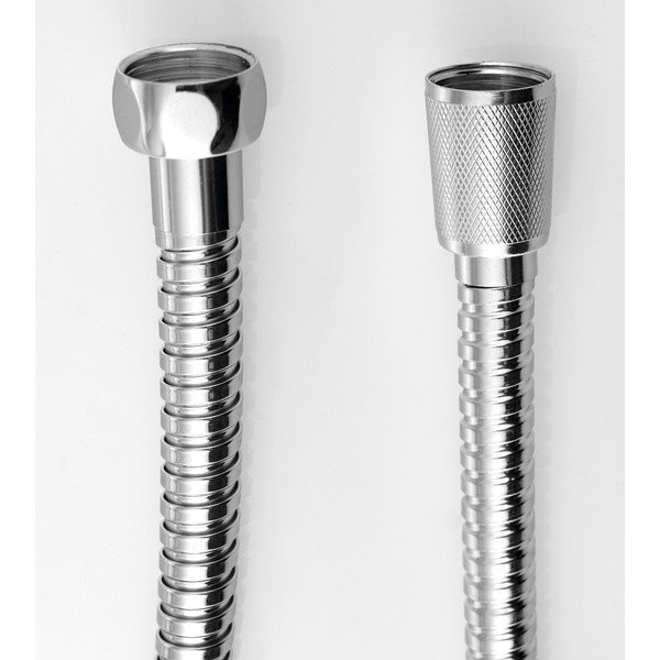 Sprchová hadica z nehrdzavejúcej ocele v lesklo striebornej farbe Powerflex – Sapho-image-1