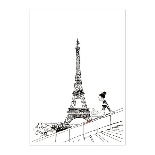 Plagát Leo La Douce Un Jour A Paris, 21 x 29,7 cm