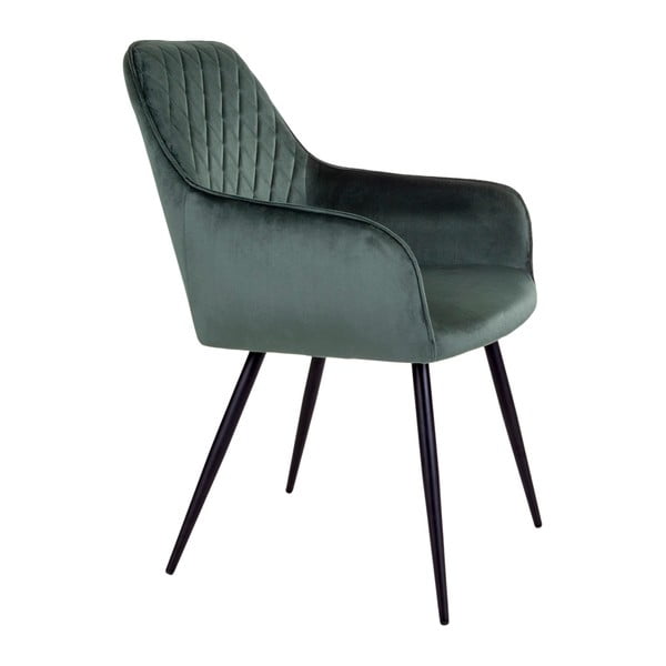 Tmavozelené čalúnené jedálenské kreslá v súprave 2 ks Harbo – House Nordic-image-3