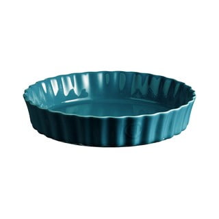 Tyrkysovomodrá keramická koláčová forma Emile Henry, ⌀ 28 cm