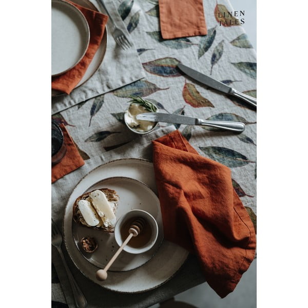 Ľanový obrus 140x140 cm Golden Fall – Linen Tales-image-4