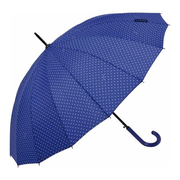 Tmavomodrý tyčový dáždnik Ambiance Triangles, ⌀ 122 cm