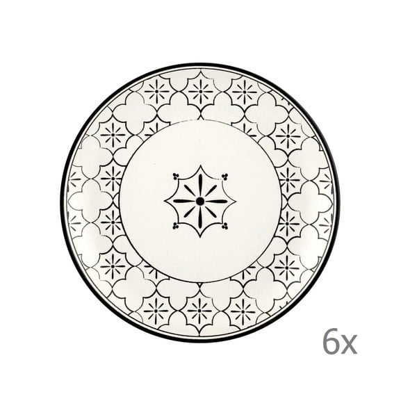 Sada 6 porcelánových dezertných tanierov Mia Maroc, ⌀ 17 cm