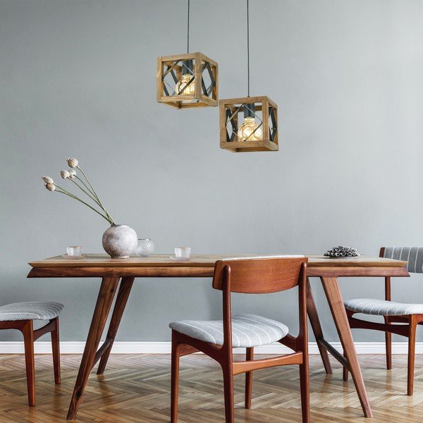 Závesné svietidlo z hrabového dreva Zikzak Tepsili-image-1