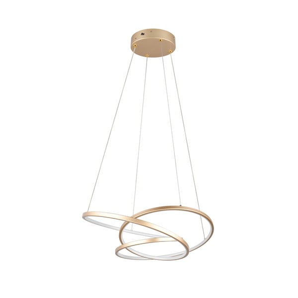 LED stmievateľné závesné svietidlo v zlatej farbe Darvin – Trio