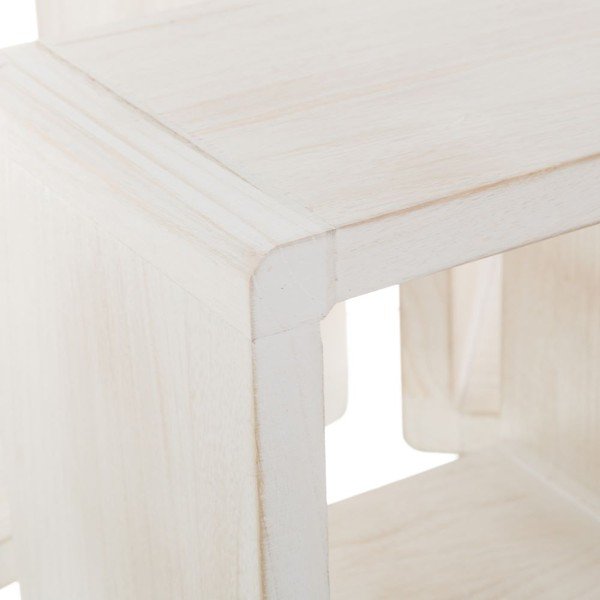 Biele police v súprave 3 ks z masívu paulownie – Casa Selección-image-2