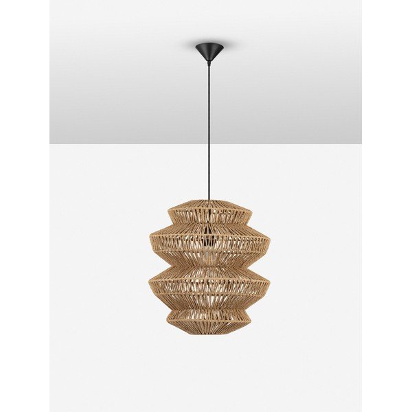 Povrazové závesné svietidlo v prírodnej farbe ø 40 cm Nua – Nova Luce-image-4