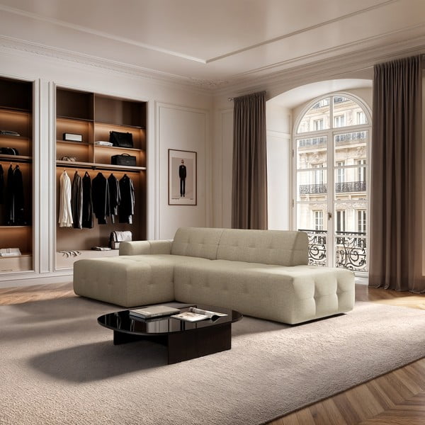 Béžová rohová pohovka (ľavý roh/s leňoškou) Tuil – Rodier-image-1