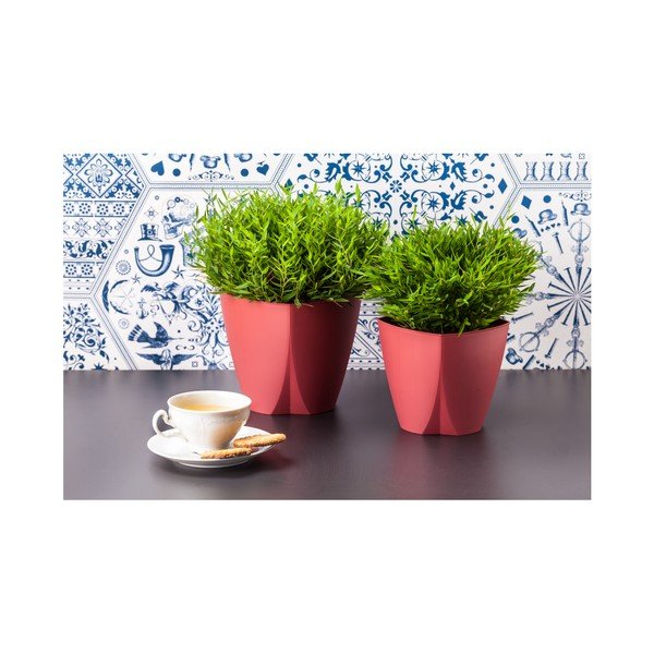 Červený kvetináč Plastia Camay, ø 16 cm-image-1