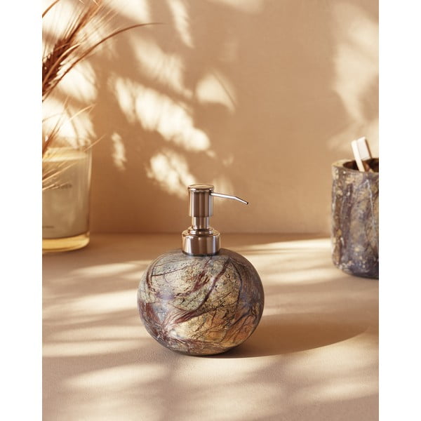 Mramorový dávkovač mydla v prírodnej farbe 200 ml Spalsh – Kave Home-image-1