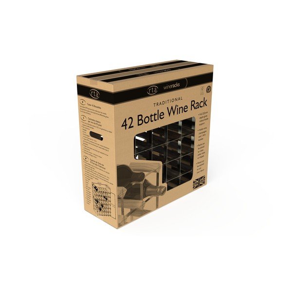 Regál na víno z jaseňového dreva na 42 fliaš - RTA-image-3