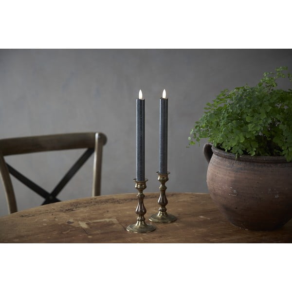Súprava 2 čiernych LED voskových sviečok Star Trading Flamme, výška 25 cm-image-3