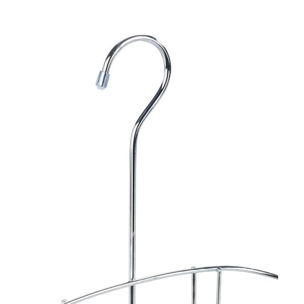 Závesná oceľová kúpeľňová polička v lesklo striebornej farbe Martos – Allstar-image-3