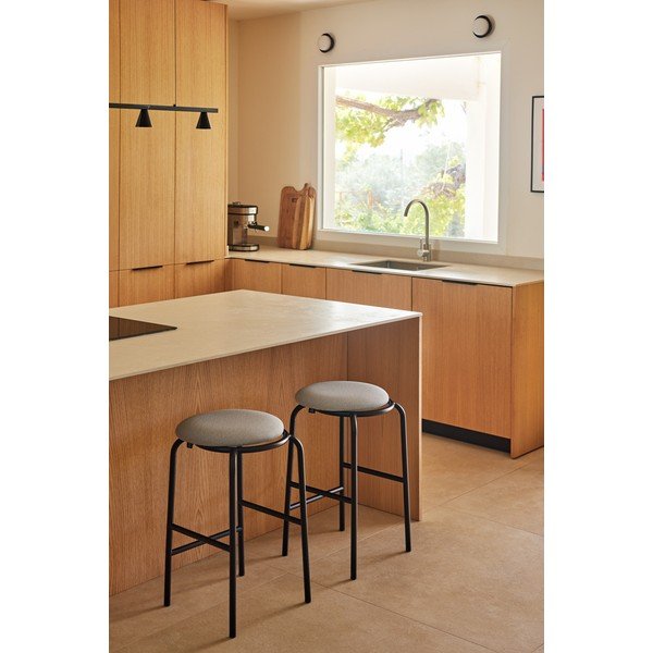 Čierna kovová barová stolička Eclipse – Teulat-image-1