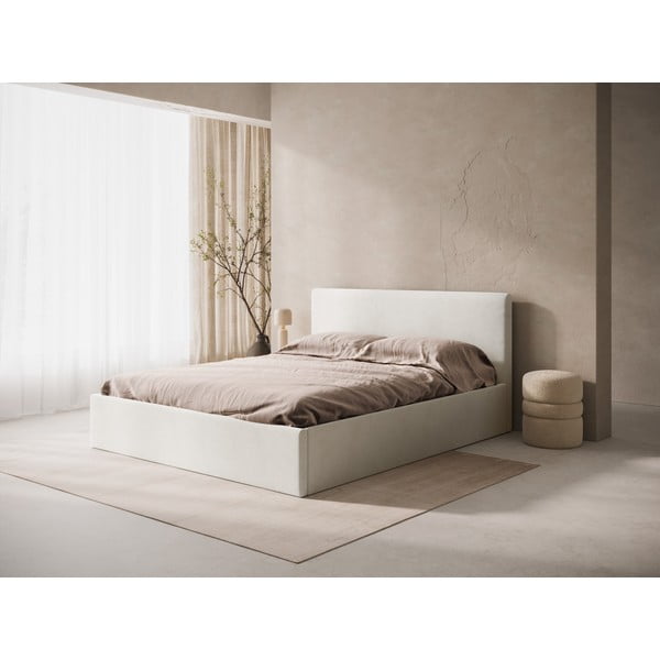 Krémovobiele čalúnené čelo postele 170,5x100 cm Remo – Micadoni -image-1