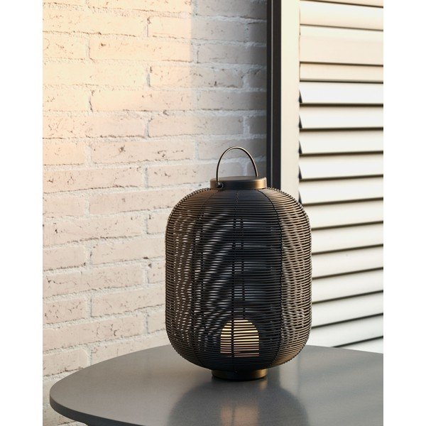 Čierna LED stmievateľná stolová lampa (výška 37 cm) Saranella – Kave Home-image-1