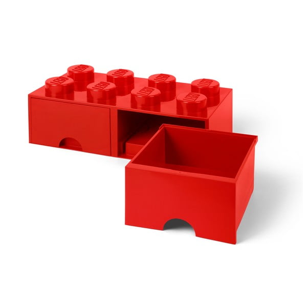 Červený úložný box s dvoma zásuvkami LEGO®-image-3