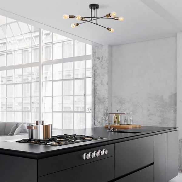 Čierne stropné svietidlo Fleur – Opviq lights-image-2