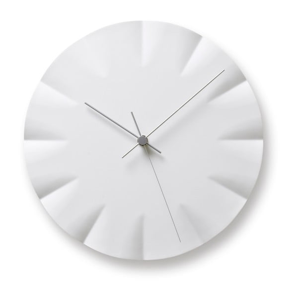 Biele nástenné hodiny Lemnos Clock Kifuku, ⌀ 27 cm