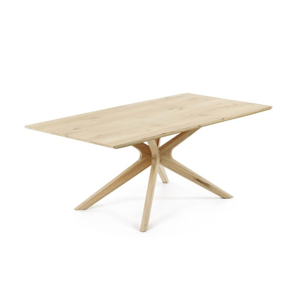 Jedálenský stôl s doskou v dubovom dekore 100x200 cm Armande – Kave Home-image-4