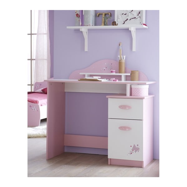 Ružový písací stôl Demeyere Papillon
