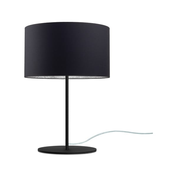 Čierno-strieborná stolová lampa Sotto Luce MIKA M 1T