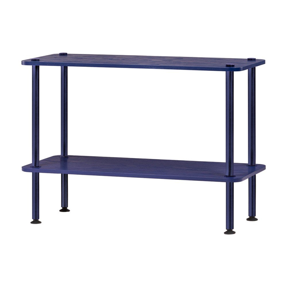 E-shop Modrý regál v dekore duba 80x54,5x35 cm Teidi – noo.ma
