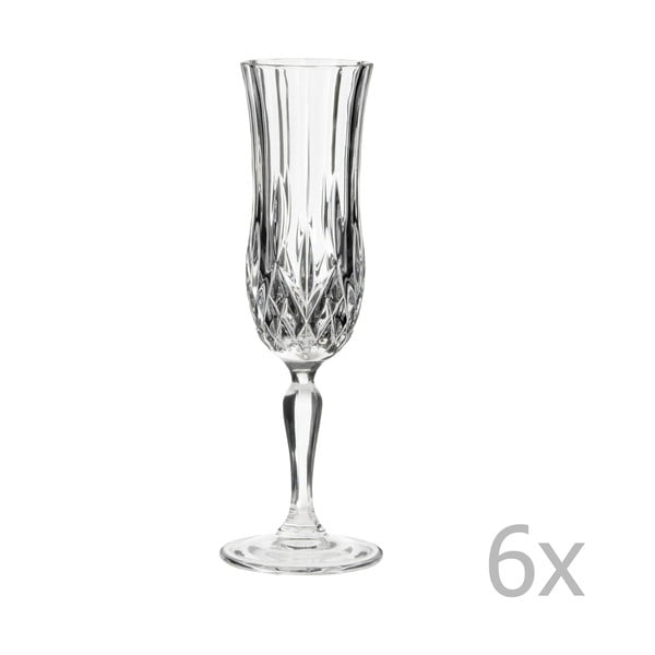 Sada 6 pohárov na šampanské Crystal Bettina
