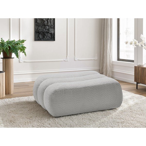 Svetlosivá podnožka z textílie buklé Azra – Bobochic Paris-image-1