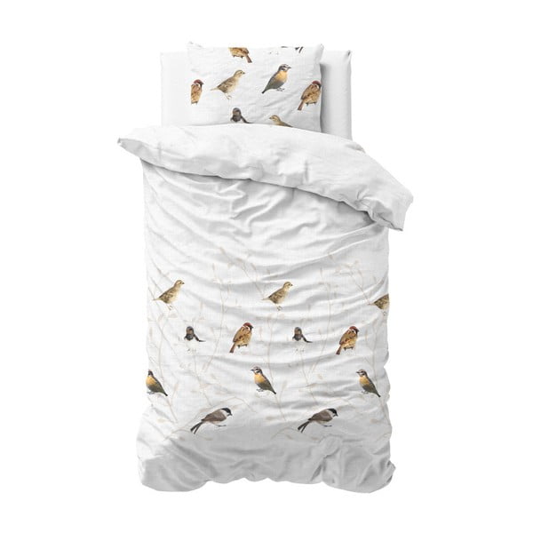Bavlnené posteľné obliečky Sleeptime Birdy, 140 × 220 cm
