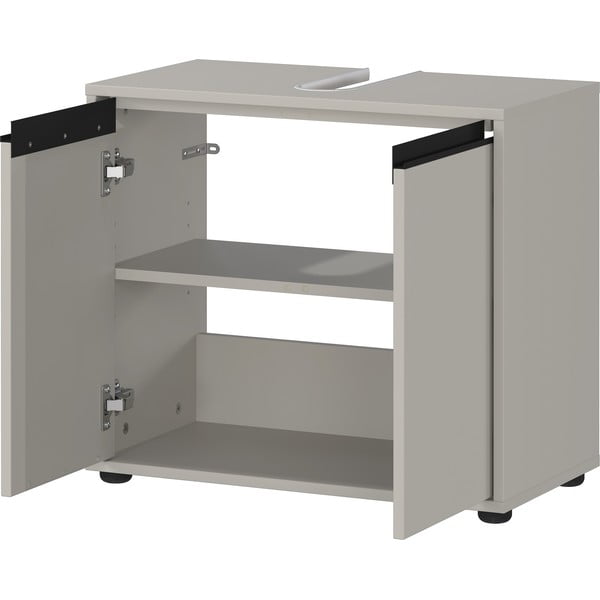 Sivá skrinka pod umývadlo 63x55 cm Lemont – Germania-image-3