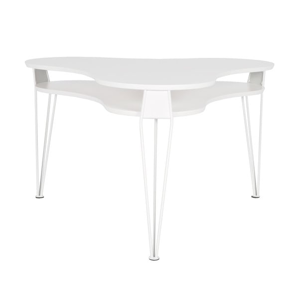 Biely konferenčný stolík s bielymi nohami RGE Esterr, šírka 88 cm
