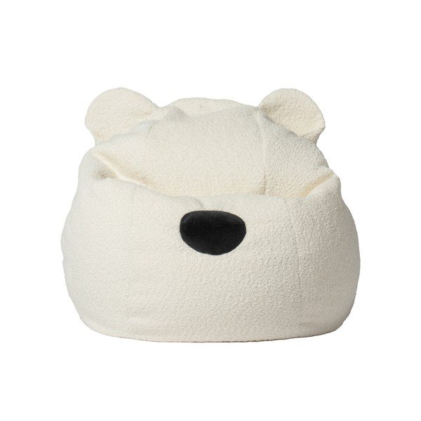 Krémovobiely detský sedací vak Bear – The Brooklyn Kids