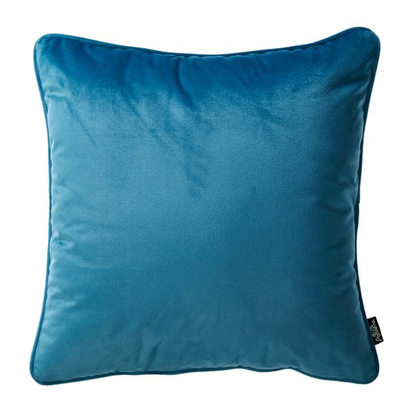 Modrá obliečka na vankúš Apolena Velvet, 45 × 45 cm