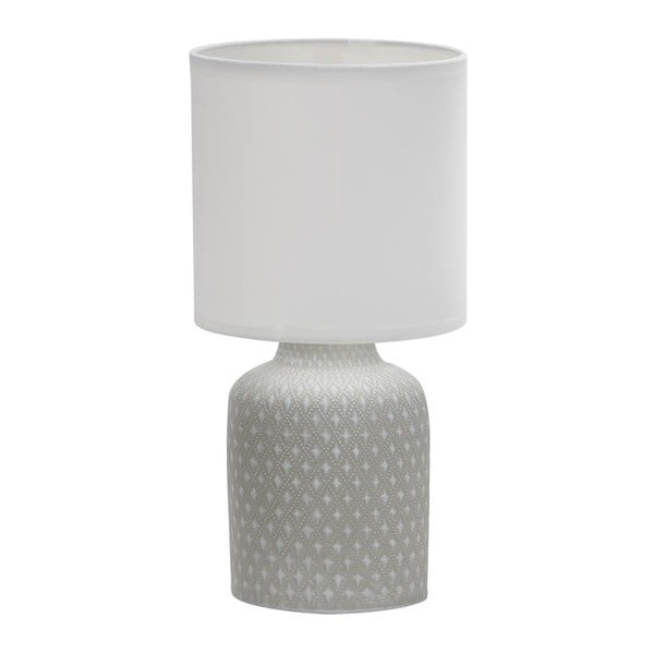 Sivá stolová lampa s textilným tienidlom (výška  32 cm) Iner – Candellux Lighting