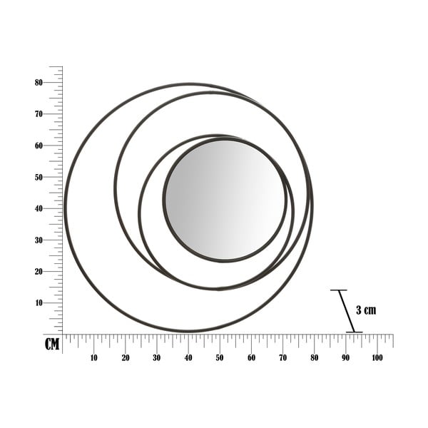 Nástenné zrkadlo Mauro Ferretti Dark, ø 80 cm-image-2