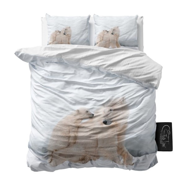 Obliečky z mikroperkálu Sleeptime Icebears, 200 x 220 cm