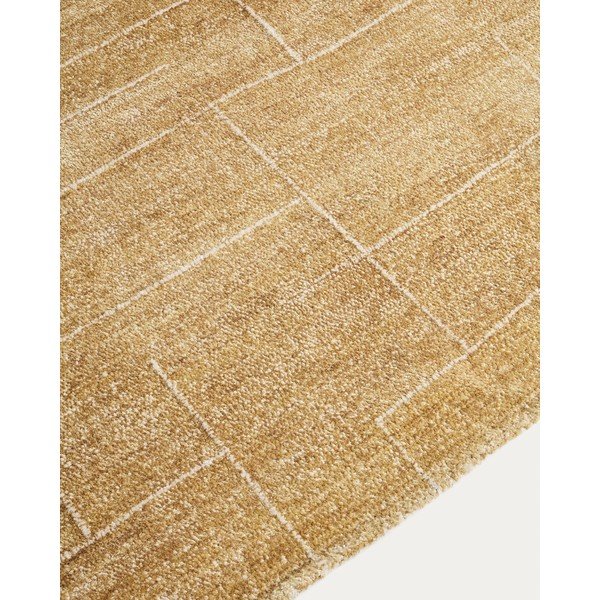 Ručne tkaný koberec v horčicovej farbe 160x230 cm Eloda – Kave Home-image-1