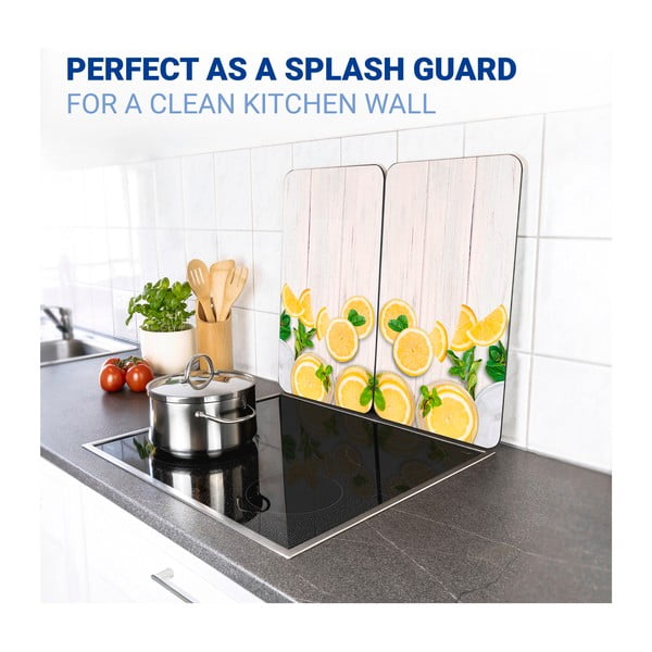 Kryty na sporák z tvrdeného skla v súprave 2 ks 52x30 cm Lemons – Wenko-image-4