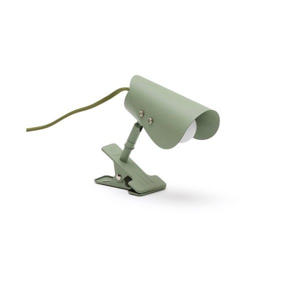 Zelená kovová stolová lampa s klipom (výška  16 cm) Jula – Kave Home