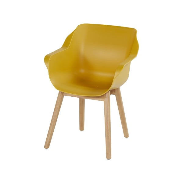 Žlté plastové záhradné stoličky v súprave 2 ks Sophie Teak – Hartman