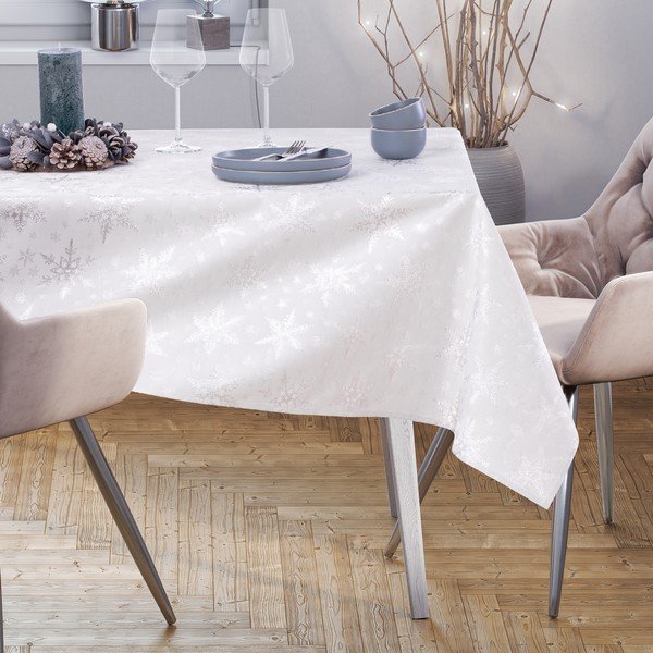 Obrus s vianočným motívom 140x240 cm White Christmas – Restilo-image-1