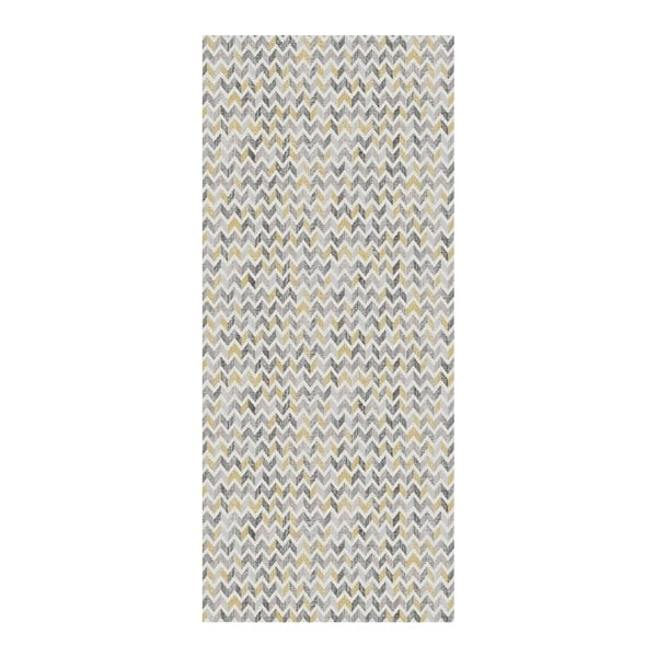 Behúň Floorita Knit Grey Ochre, 60 × 190 cm
