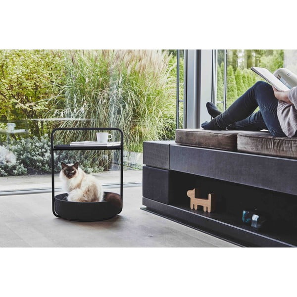 Okrúhly odkladací stolík ø 50 cm Tavolino Black – MiaCara-image-2