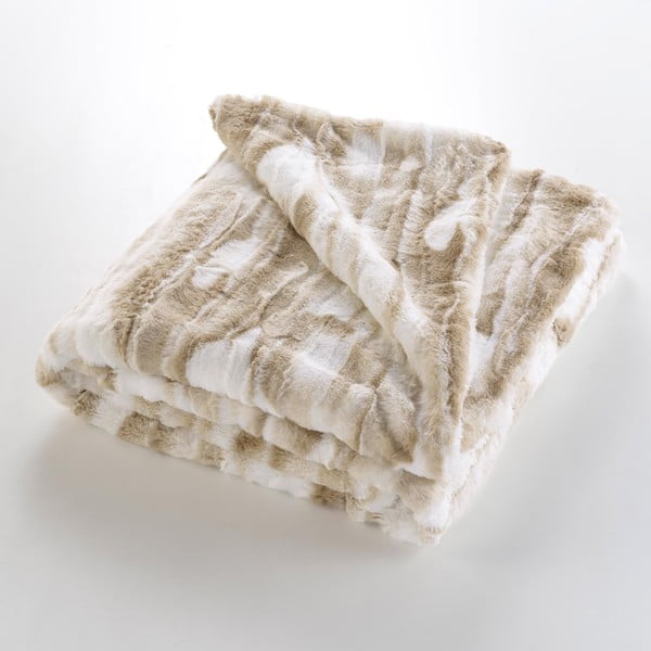 Béžová deka z umelej kožušiny 180x220 cm Cheyenne – douceur d'intérieur