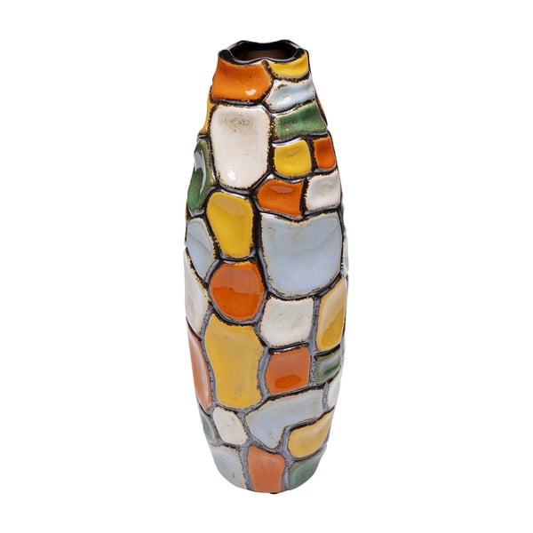 Farebná kameninová váza Kare Design Jolly Spots, výška 41 cm