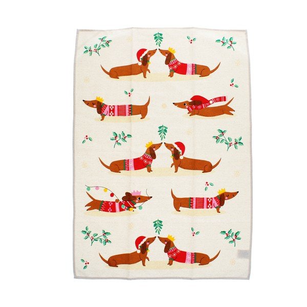Bavlnená utierka 70x50 cm Festive Sausage Dog – Rex London
